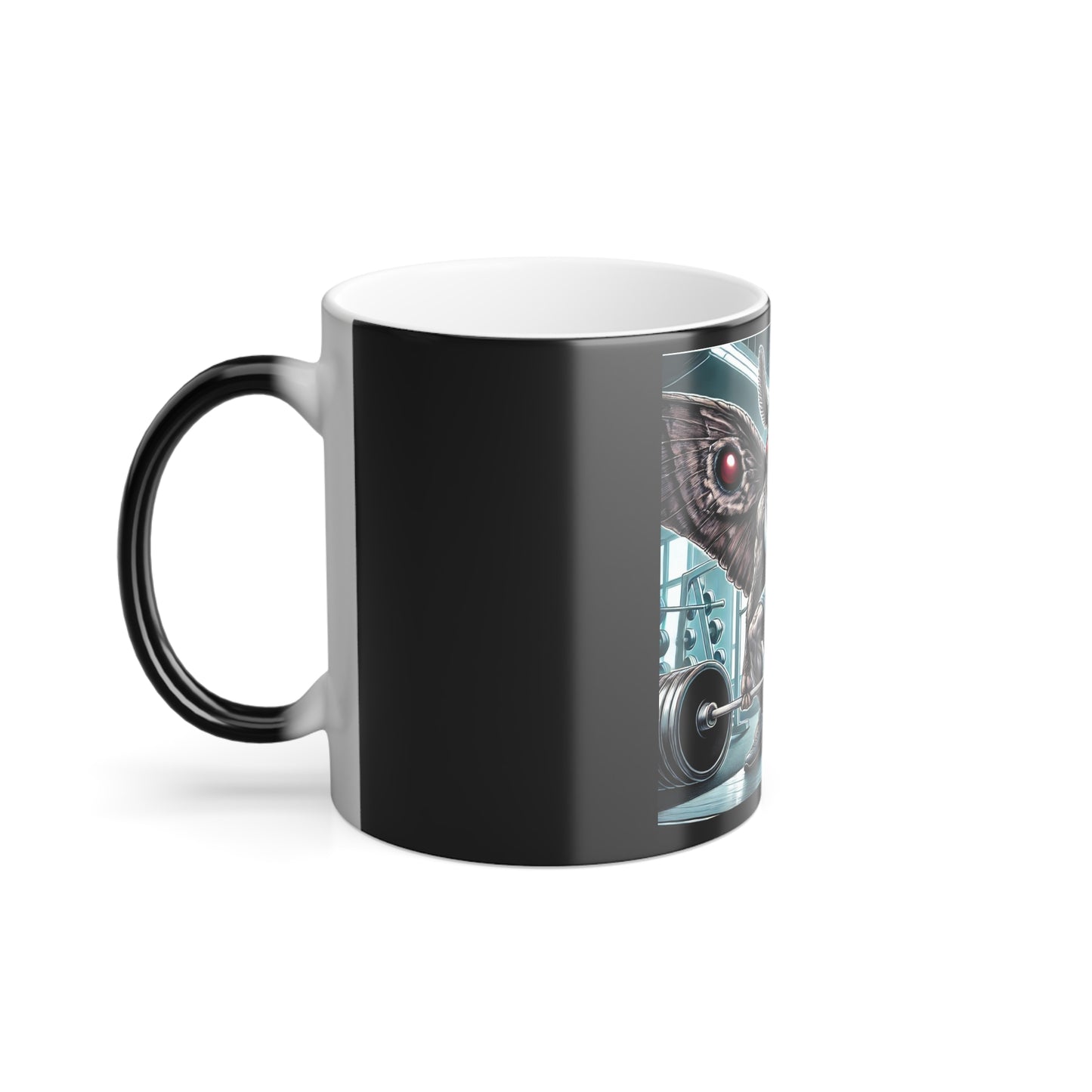 Mothman Cryptid Gains Color Morphing Mug, 11oz