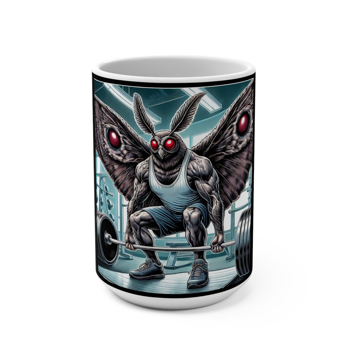 Mothman Cryptid Gains Coffee Mug, 15oz