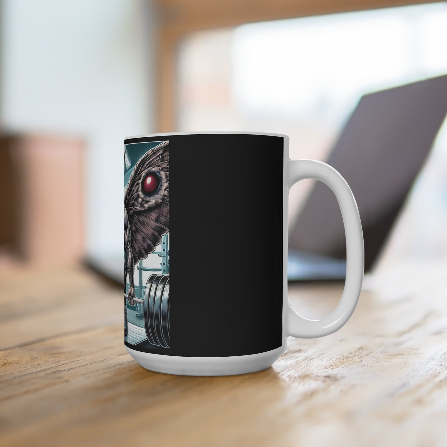 Mothman Cryptid Gains Coffee Mug, 15oz