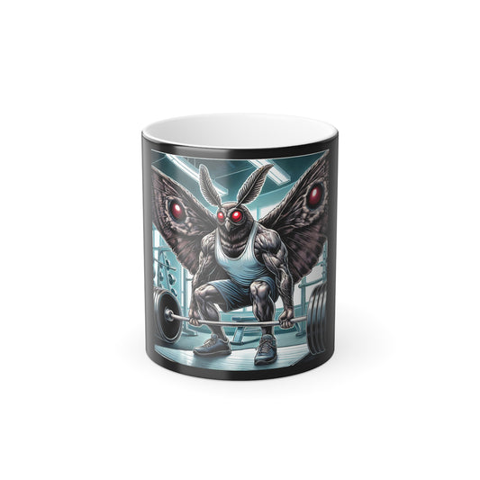 Mothman Cryptid Gains Color Morphing Mug, 11oz