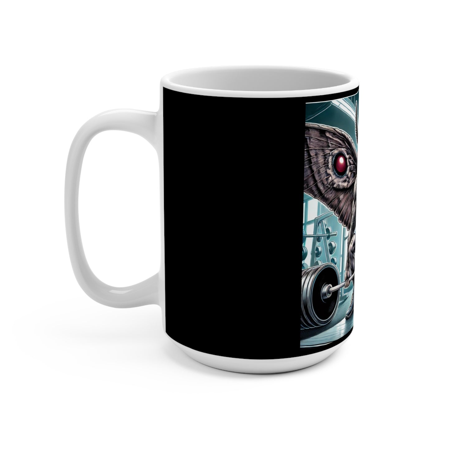 Mothman Cryptid Gains Coffee Mug, 15oz